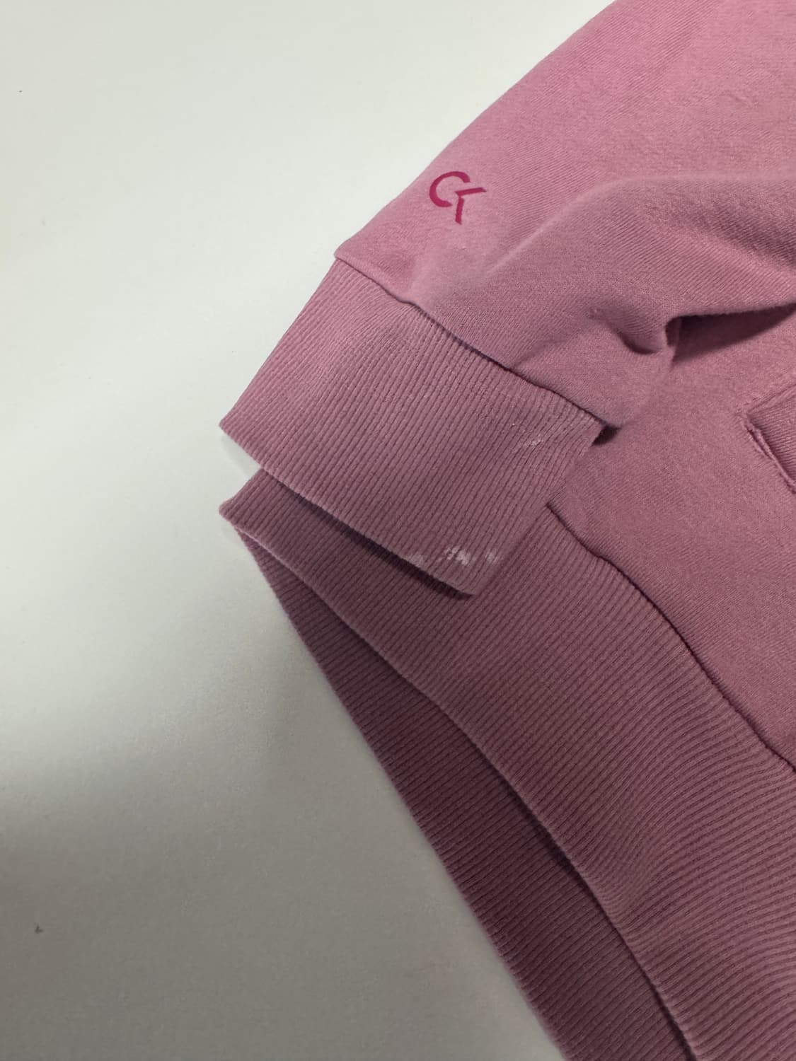 여성 캘빈클라인 CK 로고 기모 로즈 후드집업 L 상품이미지6