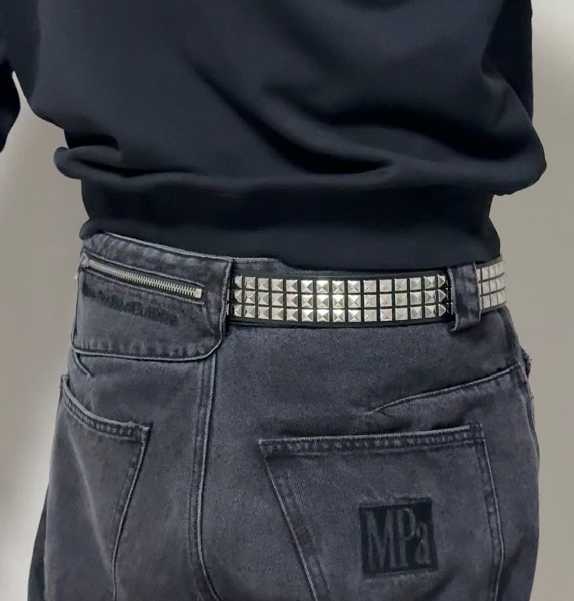 OS/ 빈티지 스터드 벨트 상품이미지1