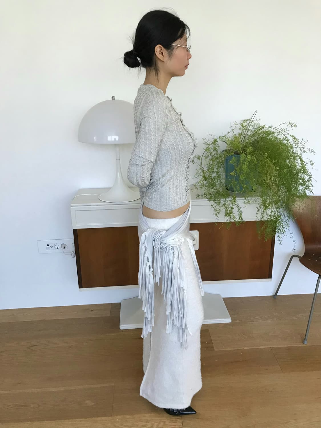 vintage ruffle slim-fit knit 상품이미지5