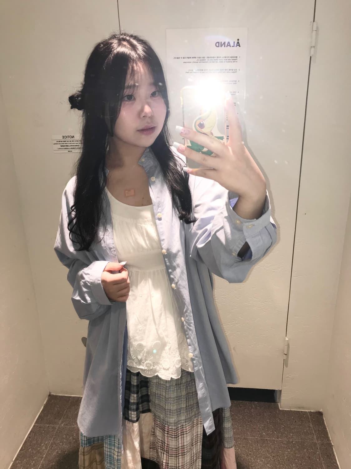 빈티지 블루폴로모리 세트 폴로 셔츠 하구미 모리걸 상품이미지2