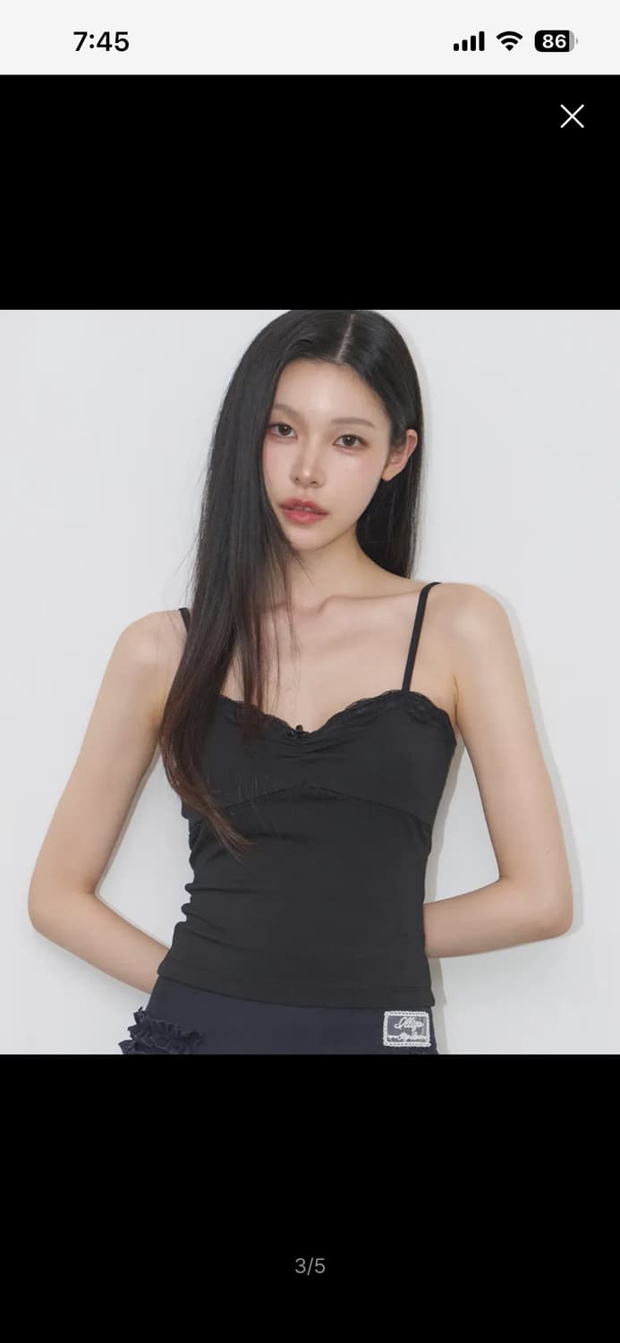 일리고 로즈레이스 슬리브리스 블랙 상품이미지1
