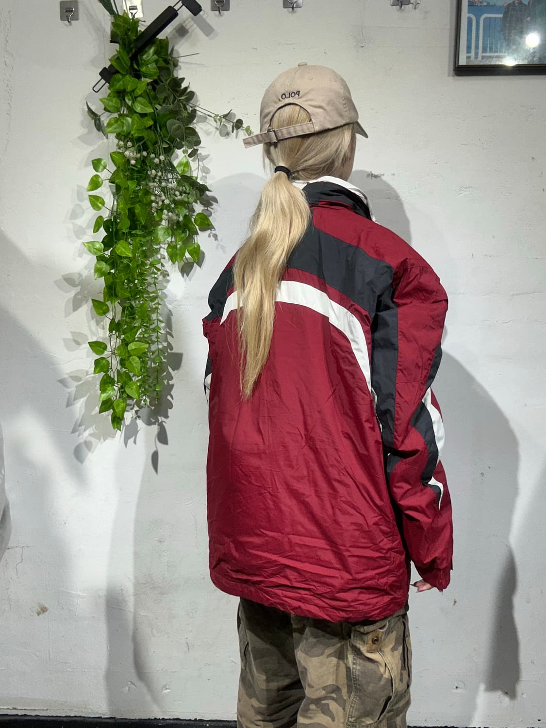 컬럼비아 버건디 바람막이 자켓 L 상품이미지3