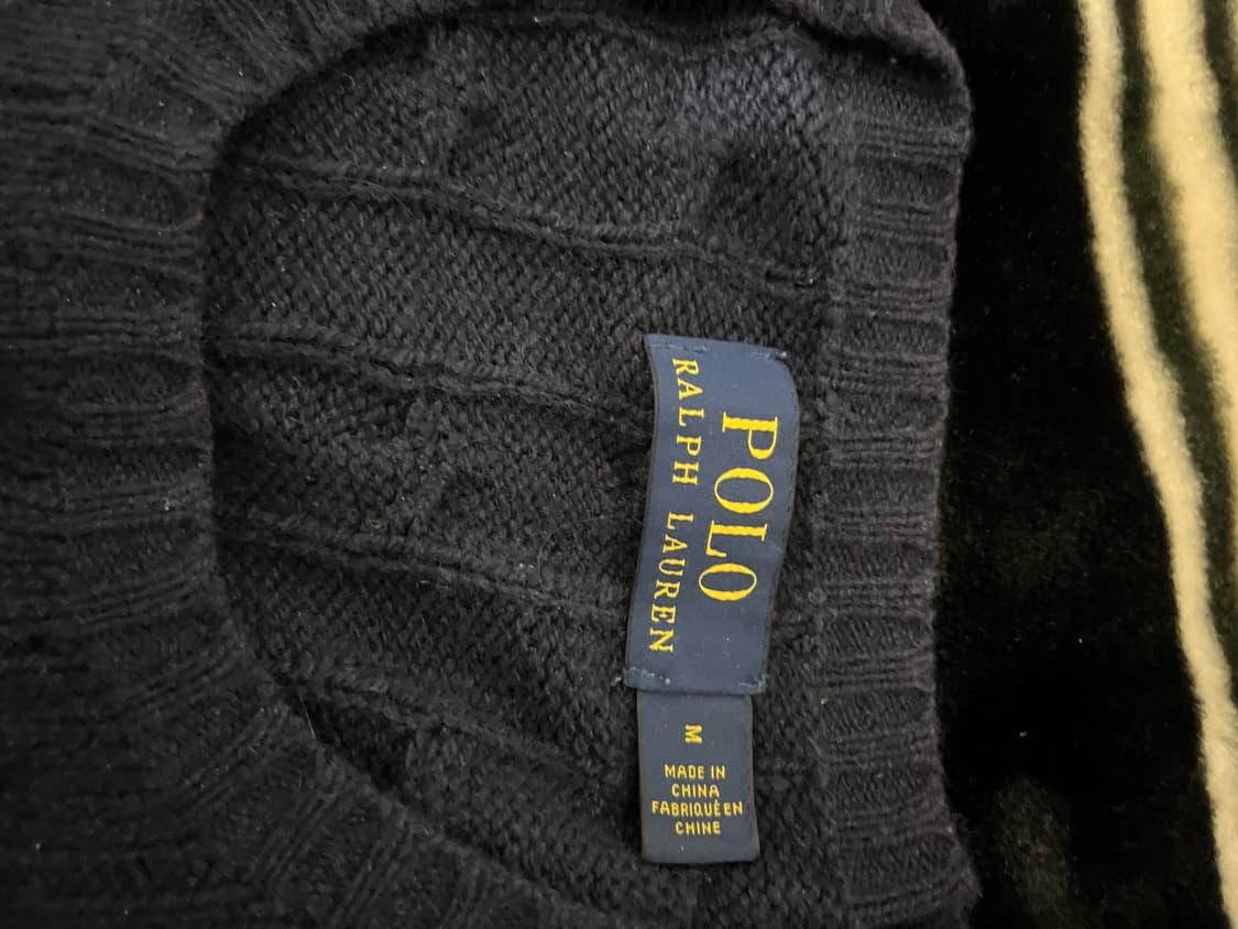 [M] 폴로 꽈배기 니트 네이비 상품이미지2