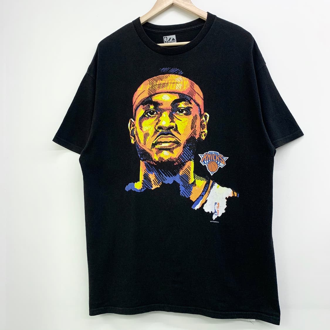 마제스틱 뉴욕 닉스 카멜로 앤서니 블랙 티셔츠 상품이미지2