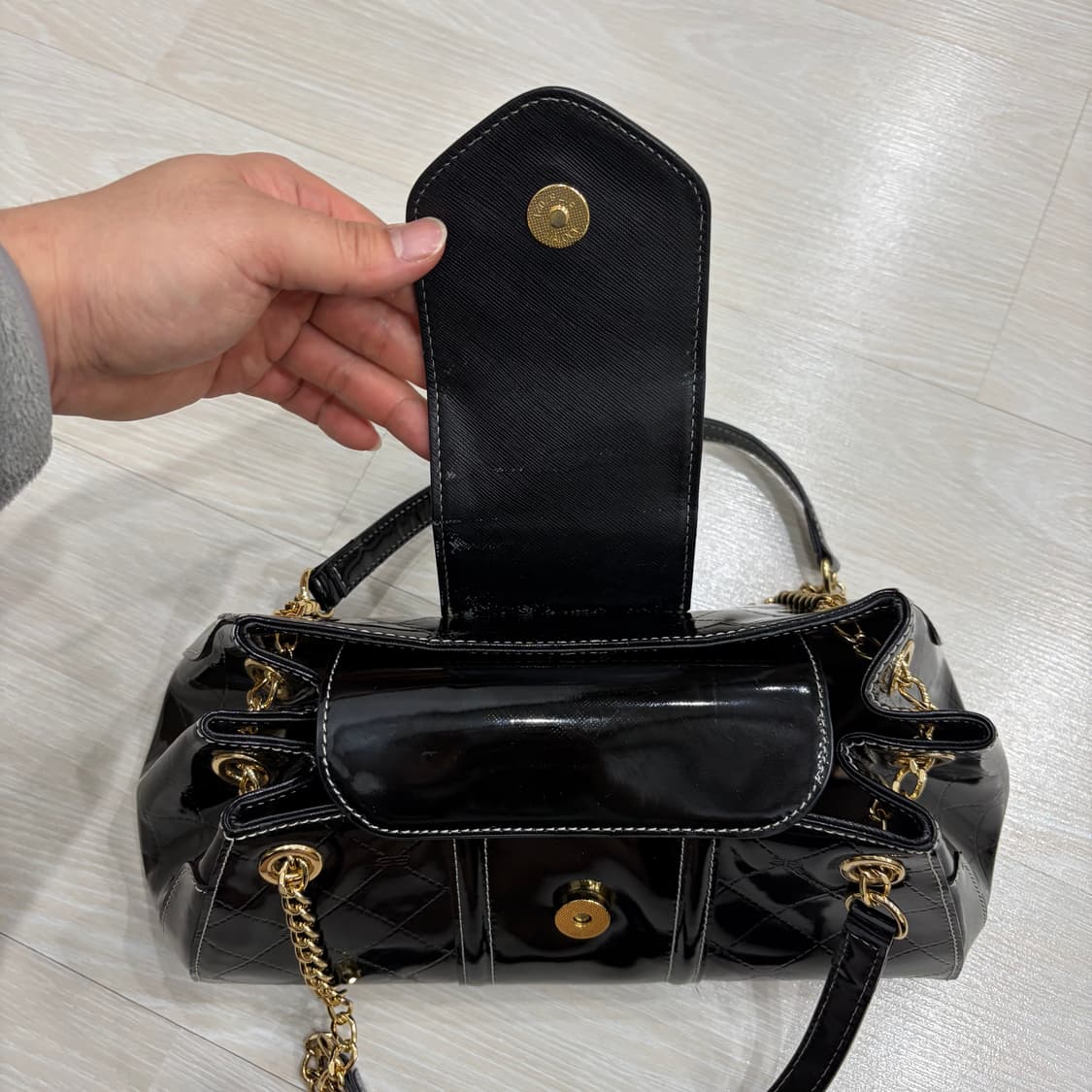 발렌시아가 에나멜 토트백 숄더백 가방 상품이미지6