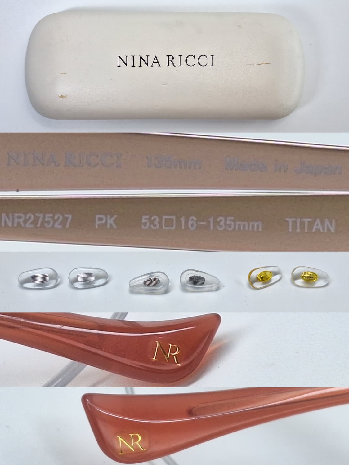 니나 리치 NINA RICCI NR27527 티타늄 반무테 안경테/일본  상품이미지5