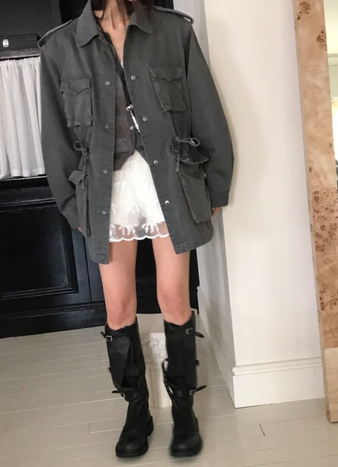 위아 페이드 하프 야상 자켓  상품이미지2