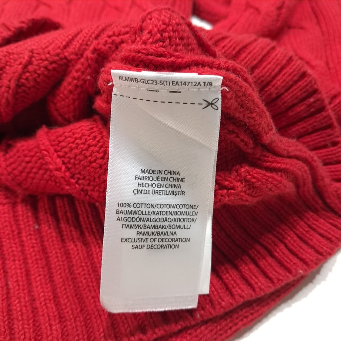 CL011 M 폴로 랄프로렌 100% 코튼 케이블 니트 - 시그니처 레 상품이미지5