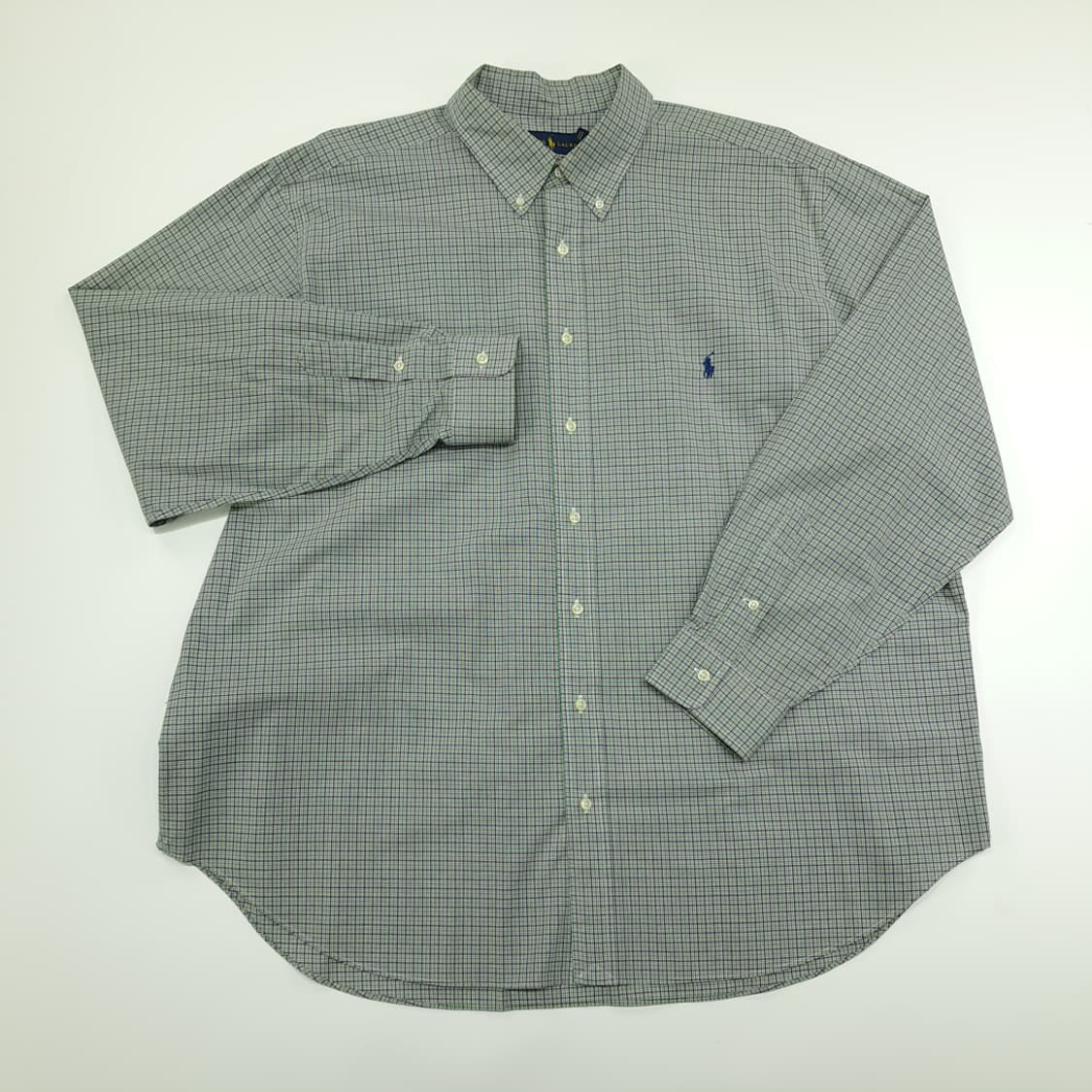 CN784 2XB 폴로 랄프로렌 그린 스몰타탄체크 긴팔 셔츠 남방 상품이미지2