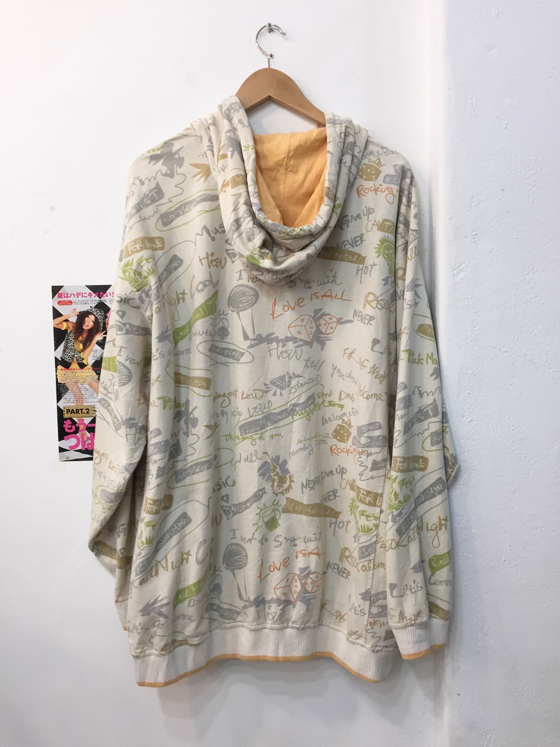 갸루 루즈핏 후드집업 상품이미지5