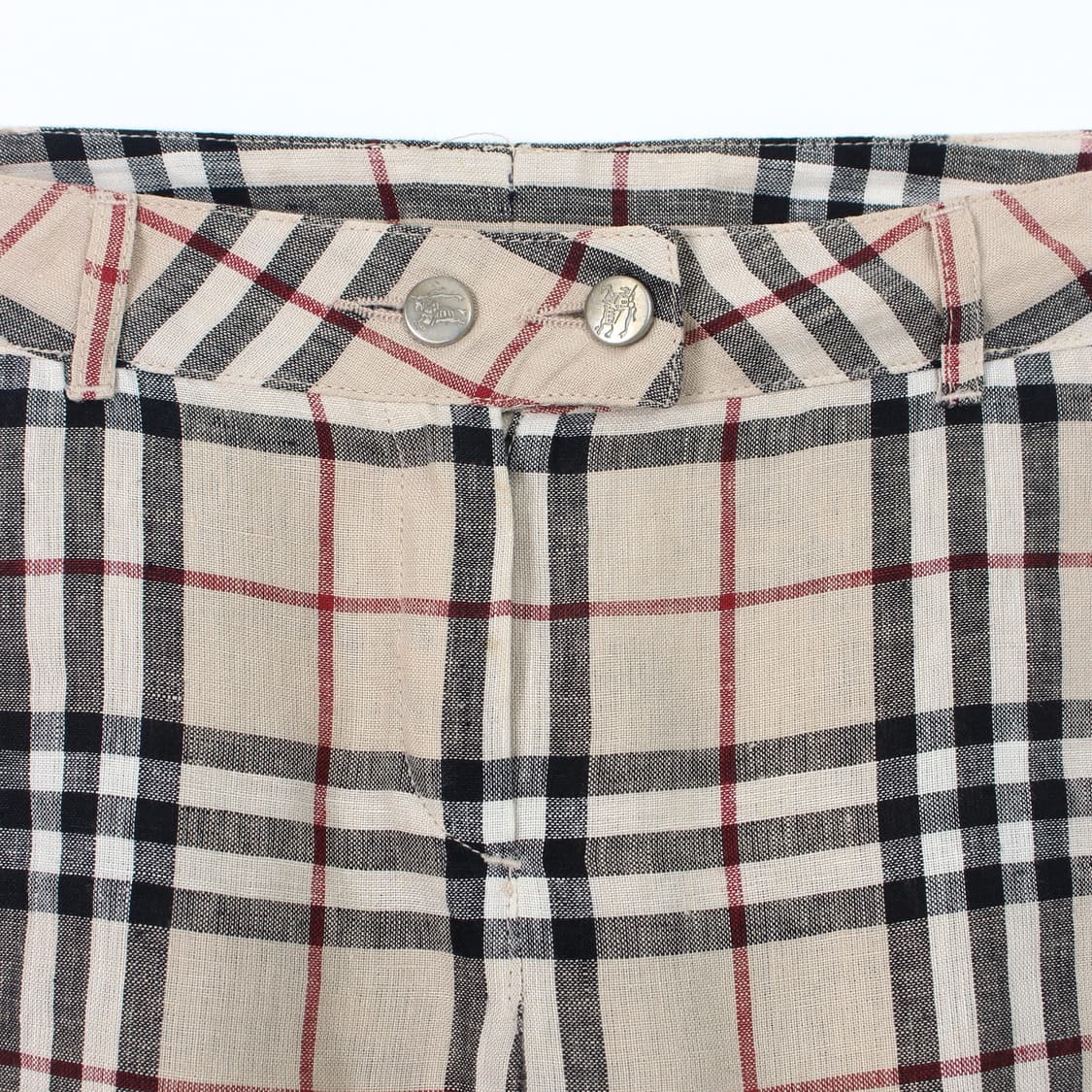 버버리 Burberry 빈티지 베이지 클래식 체크 여름 팬츠 상품이미지2