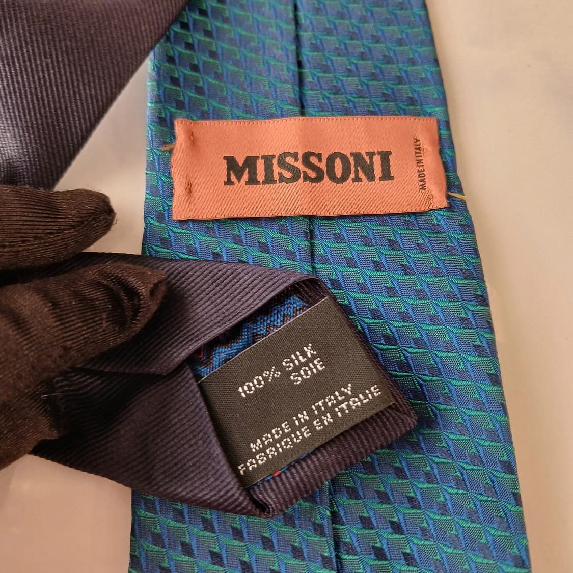 미쏘니 실크 블루 텍스처 넥타이 8.3cm A+등급 A19336
 상품이미지9