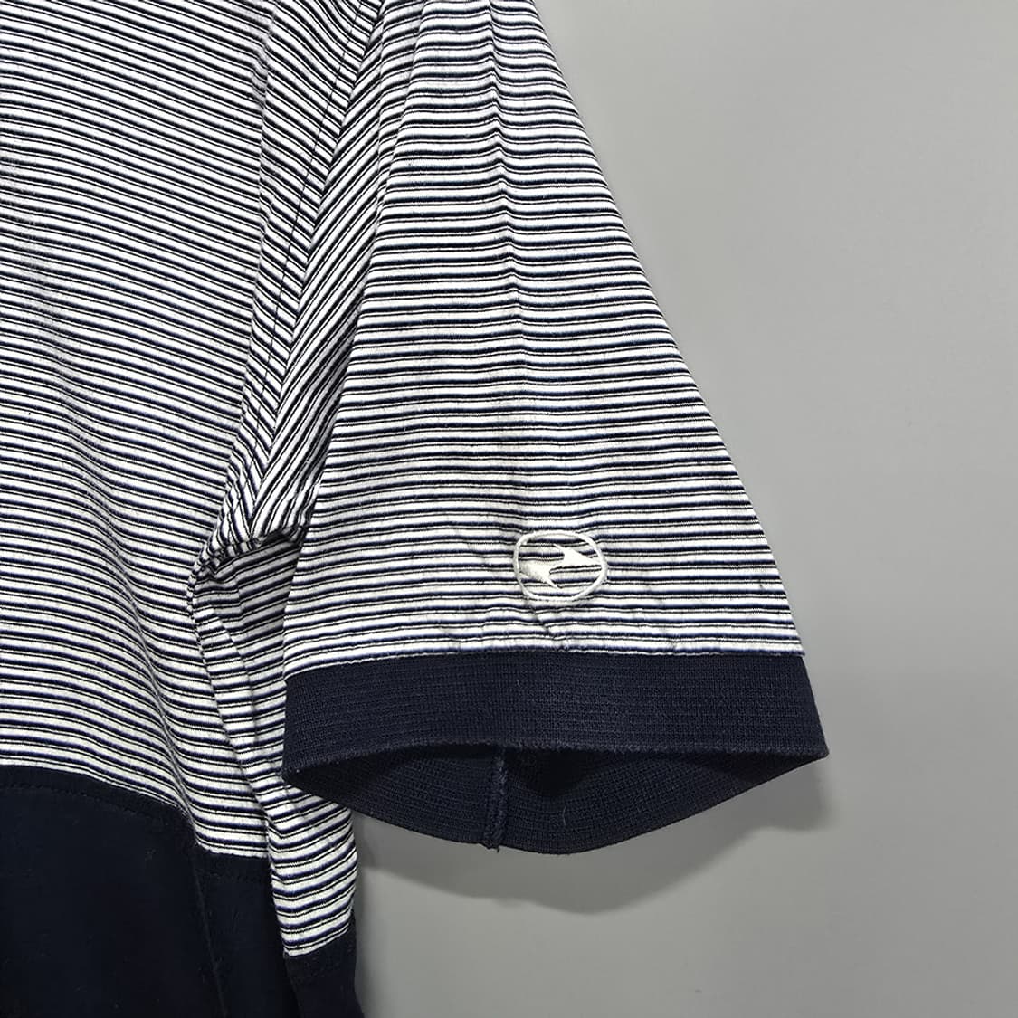 90-00s 나이키 NIKE 하프 스트라이프 반팔 카라티 100 상품이미지4