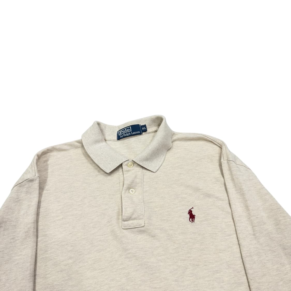 폴로 랄프로렌 오트밀 PK 카라 긴팔 티셔츠 XL 상품이미지2