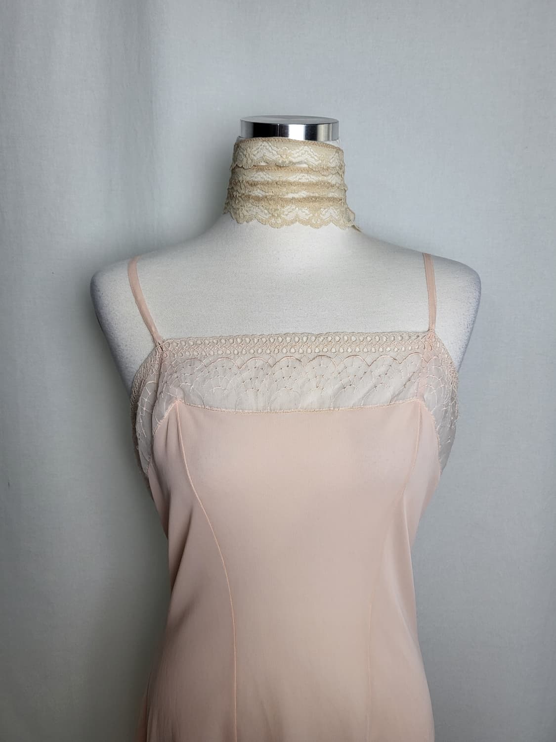 빈티지 피치 슬립 원피스 상품이미지2