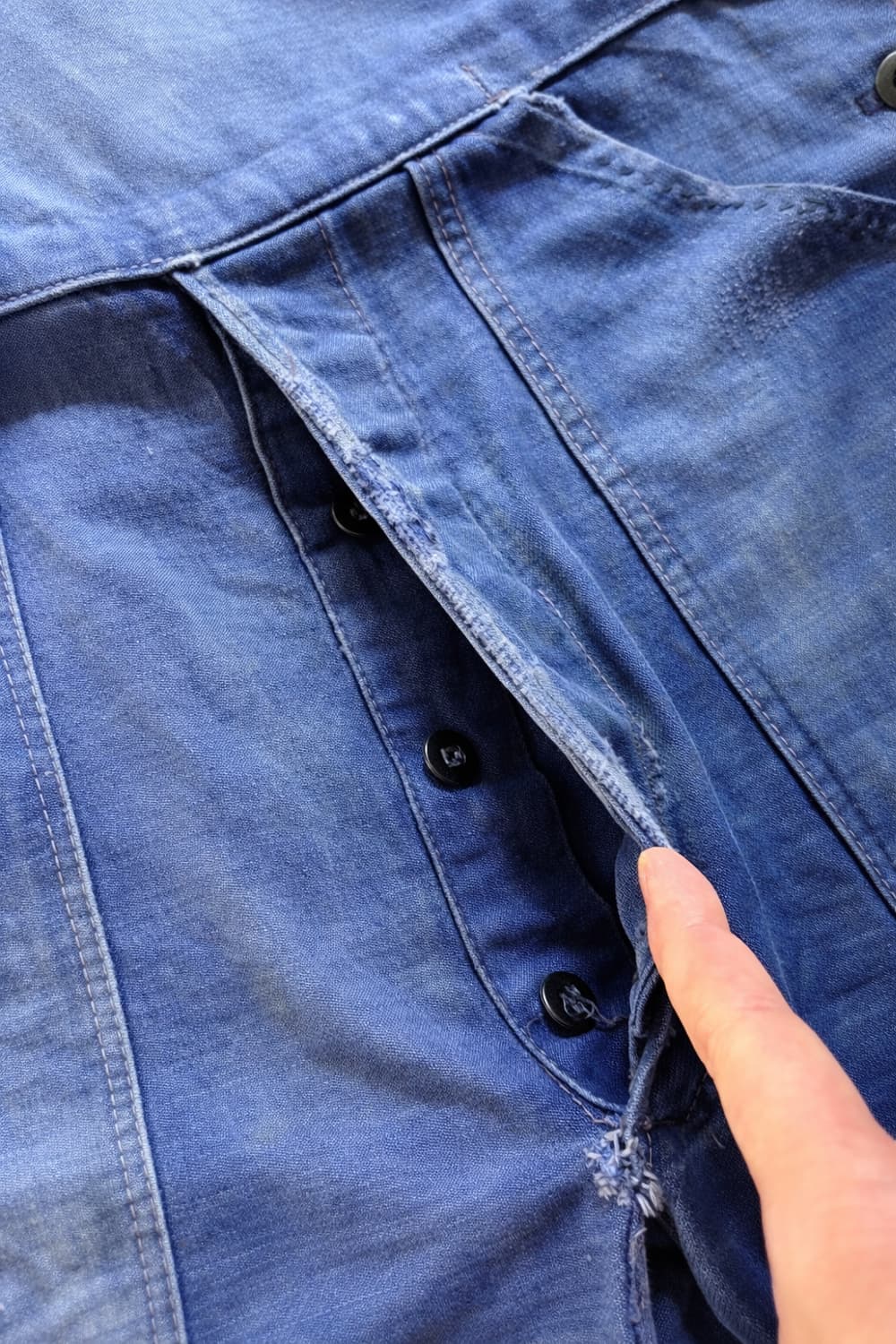 50's Au Moline 프렌치 워크 오버롤 32~34" 상품이미지7