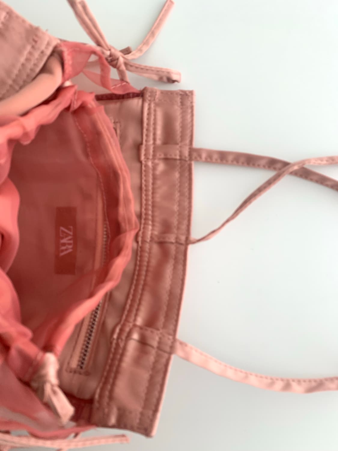 Zara 새틴 리본 미니백 상품이미지4