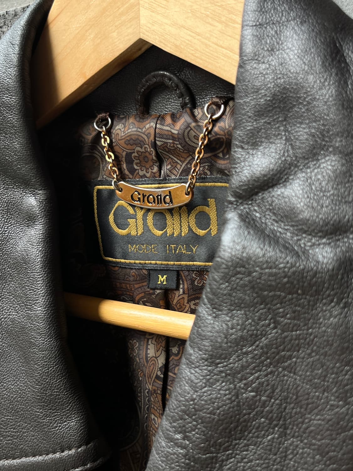 90s Genuine lambskin 천연 양가죽 카코트 다크브라운 상품이미지3