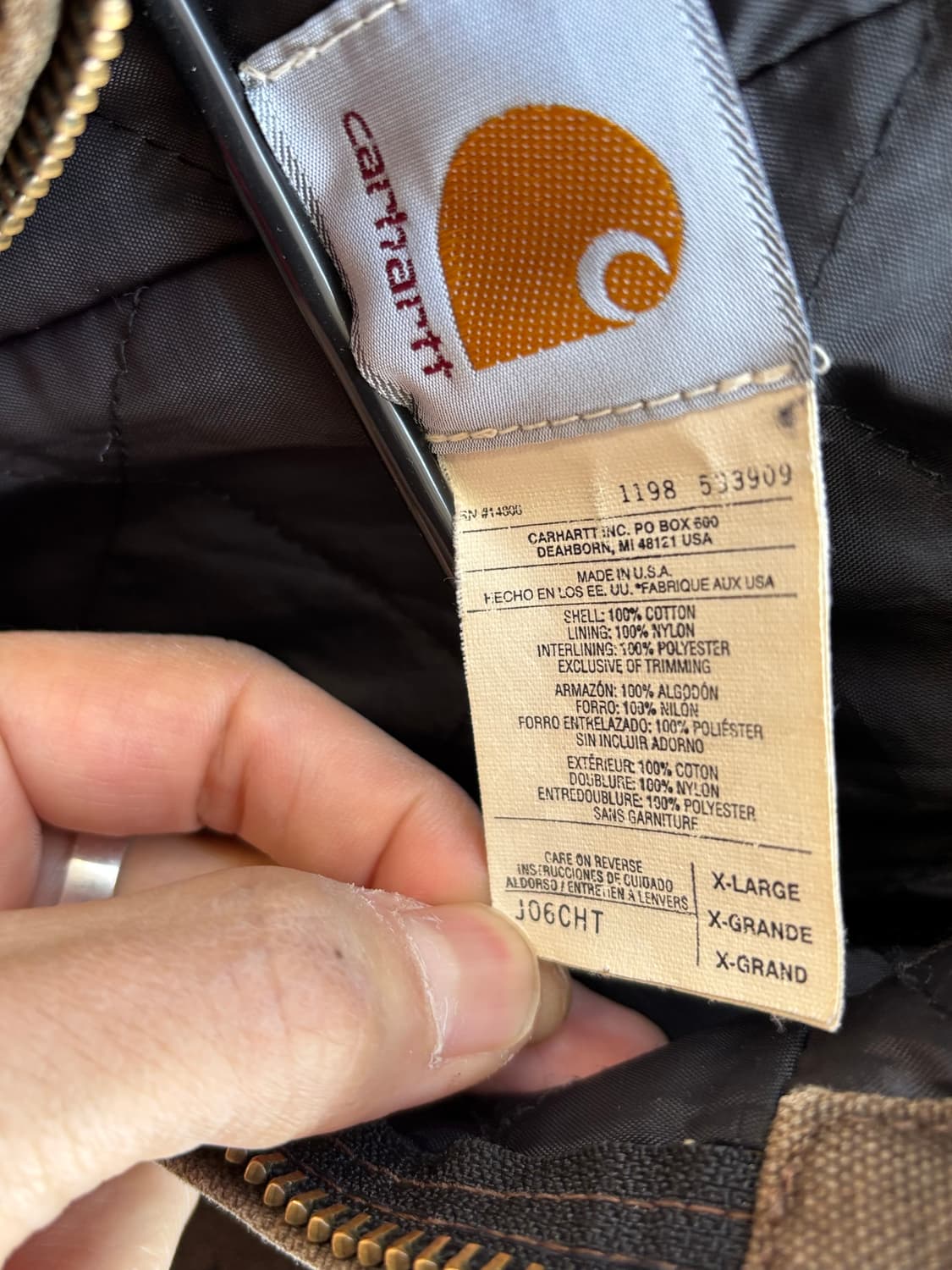 90s 칼하트 j06 덕액티브자켓 상품이미지6