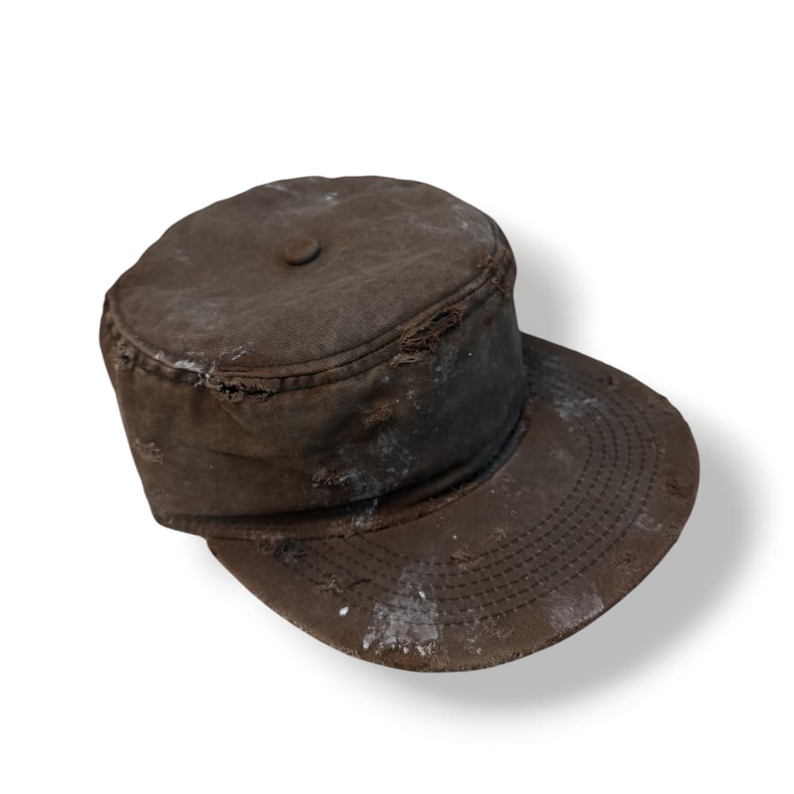 Custom brown Distressed pillbox cap  상품이미지1