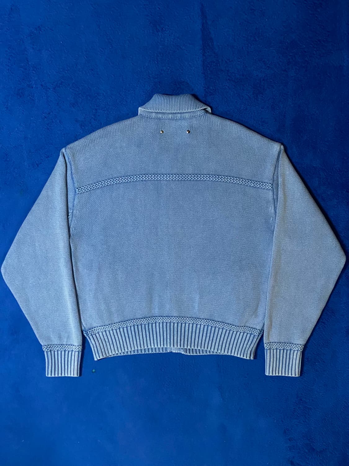 Gakihara 가키하라 워시드 트러커 블루 가디건 상품이미지2