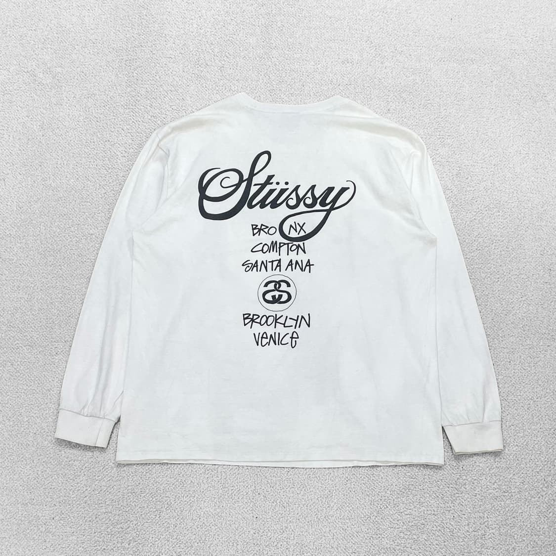 스투시 Stussy 월드투어 롱슬리브 화이트 상품이미지2