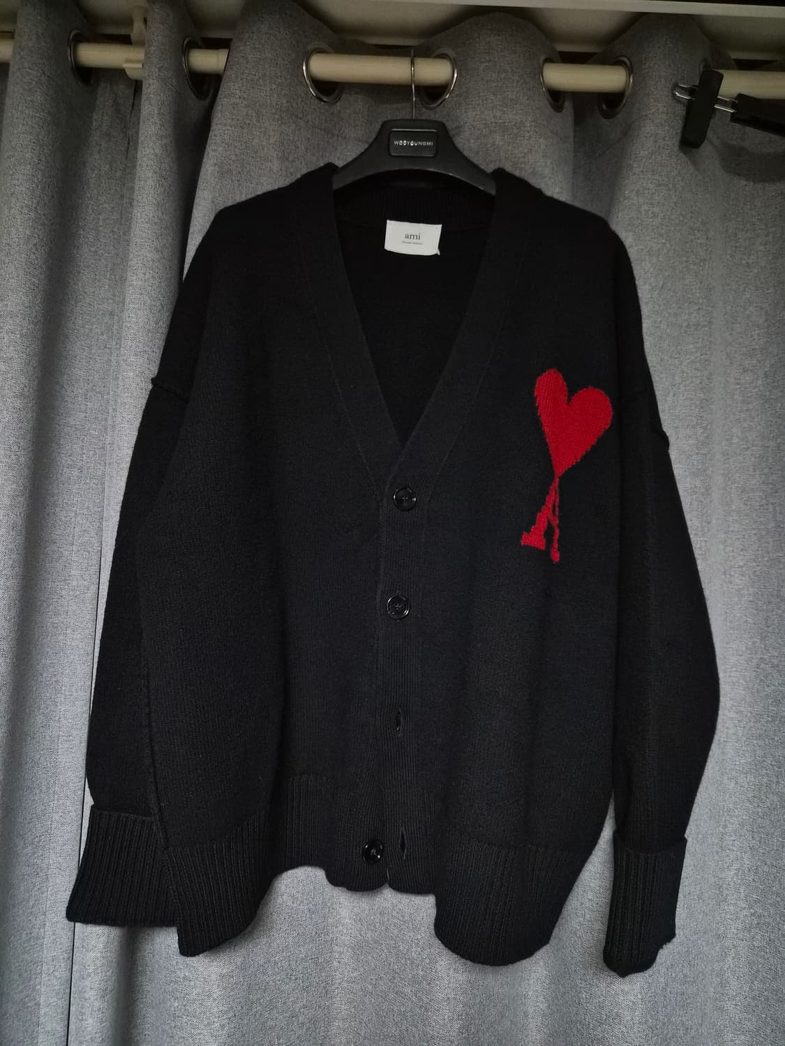 아미 23fw 인타르시아 빅하트 가디건 팝니다 프라다 구찌 우영미  상품이미지2