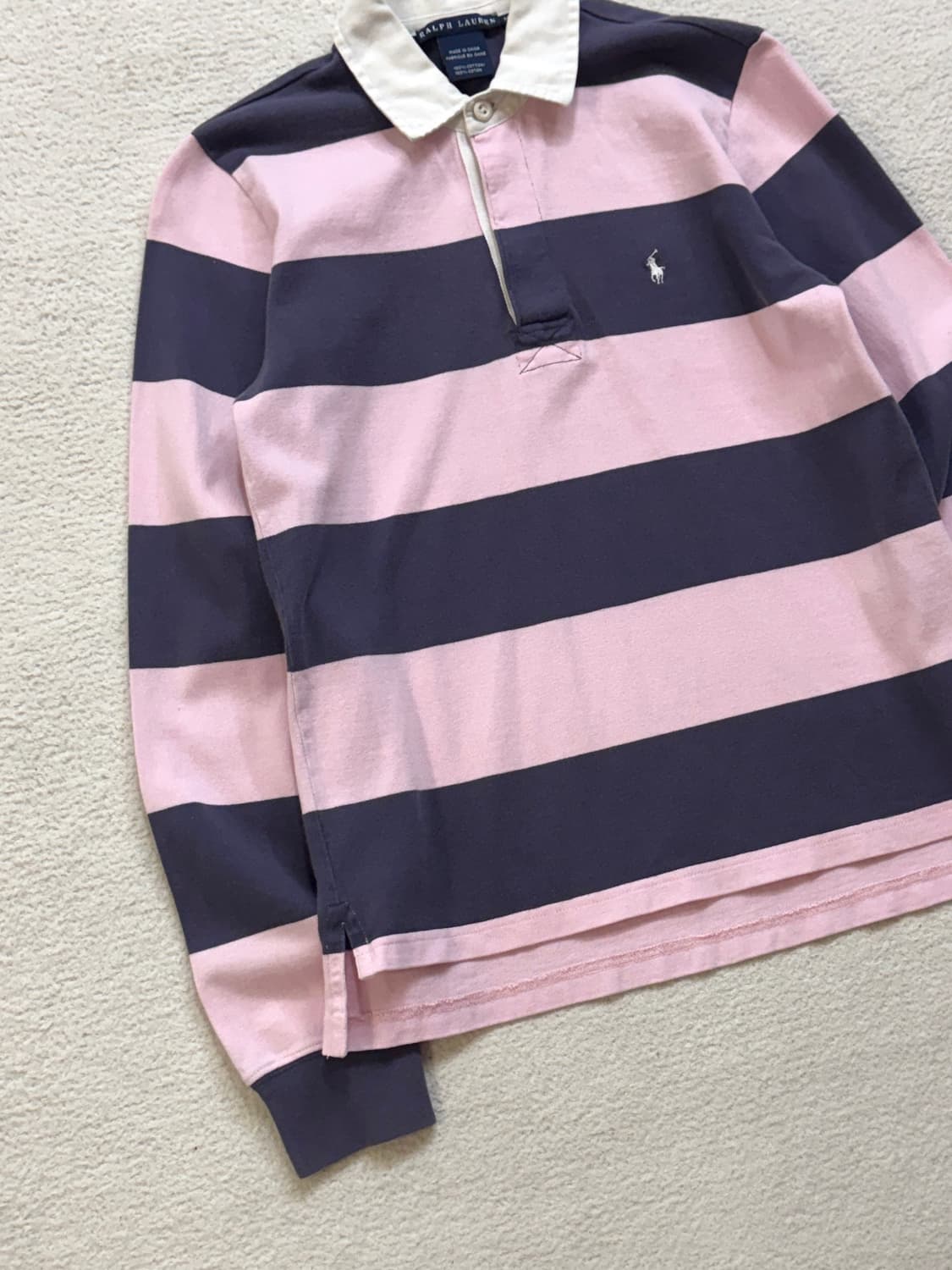 폴로 연핑크 럭비티 상품이미지3
