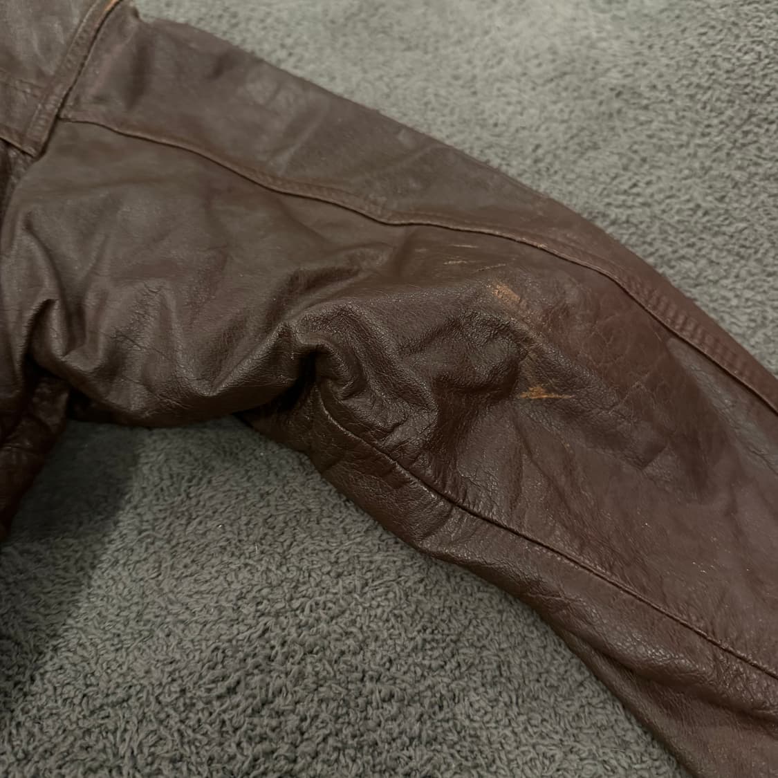 (약100~105) 빈티지 리얼레더자켓 상품이미지5