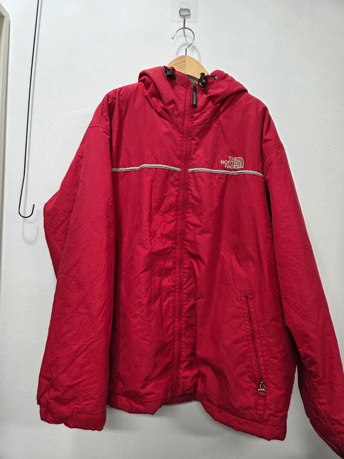 노스페이스 레드 겨울 바람막이 후드 자켓 점퍼 100 상품이미지1