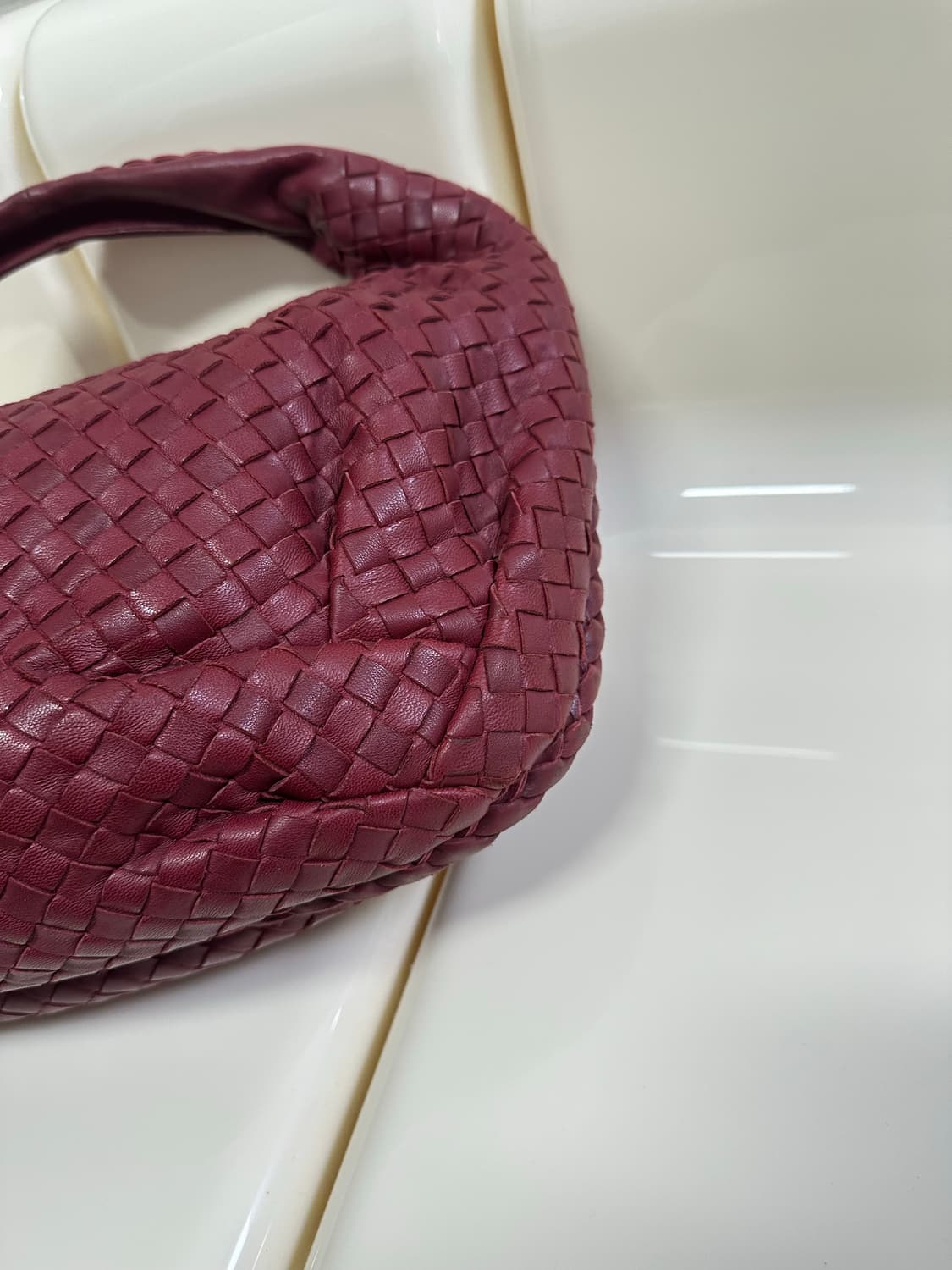 [A 정품] 보테가베네타 인트레치아토 호보백 버건디 상품이미지4