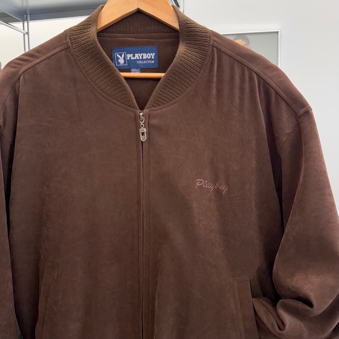 90s 플레이보이 컬렉션 딥 브라운 블루종 자켓 (L)   상품이미지1