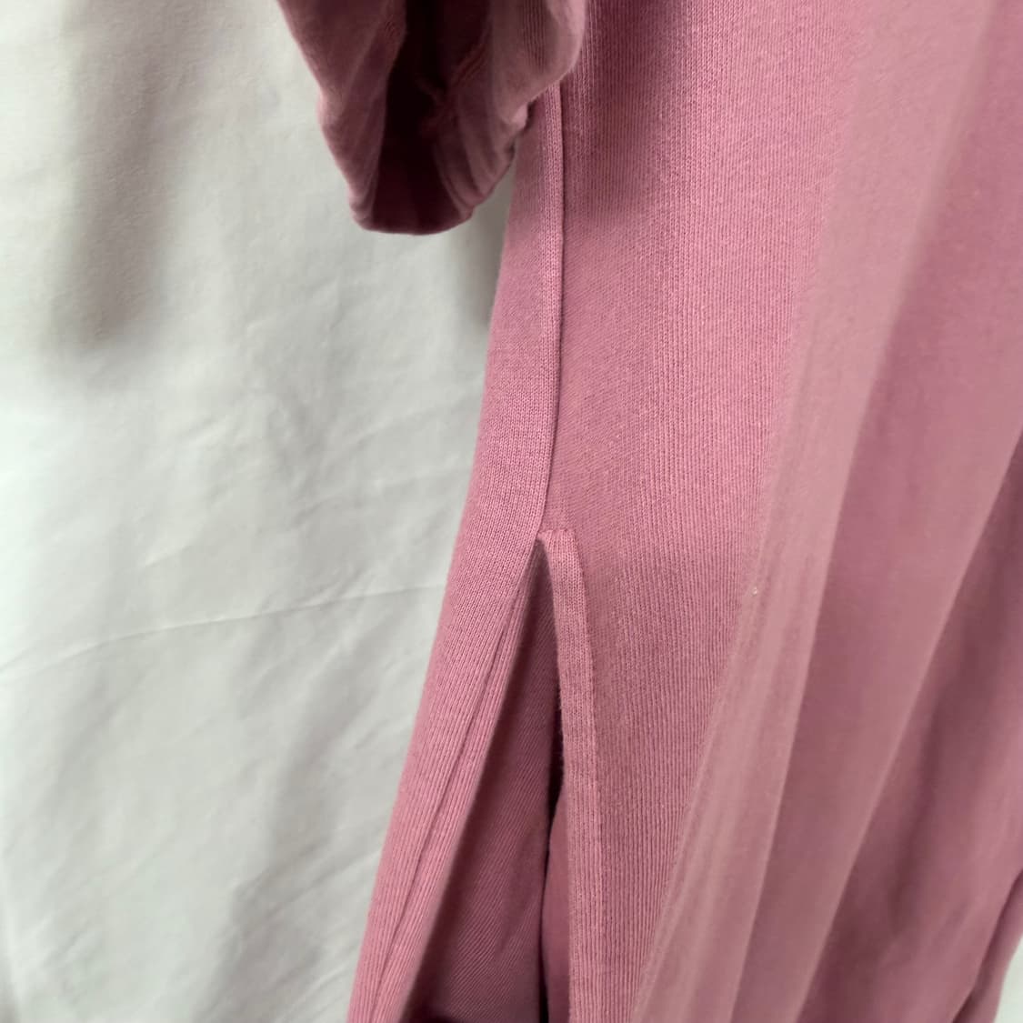 럭키마르쉐 핑크 코튼 카라 롱원피스 상품이미지5