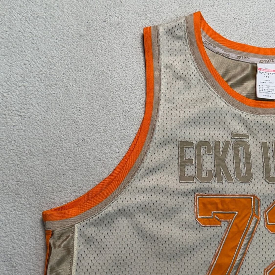 에코 언리미티드 72 농구 메쉬 민소매 티셔츠 크림 XL 상품이미지3