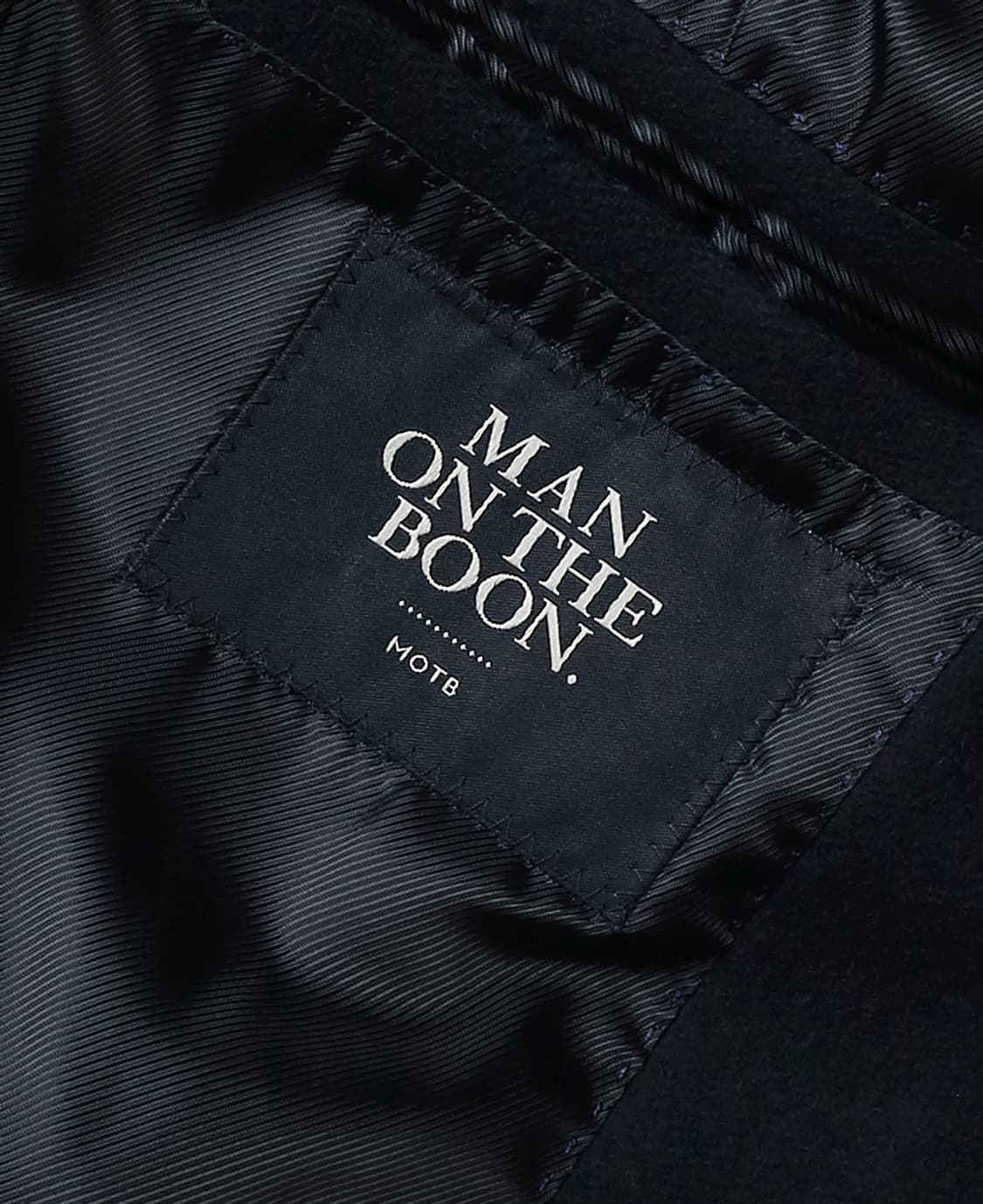 맨온더분 [Man On The Boon] 네이비 울 나일론 싱글 코트 상품이미지5