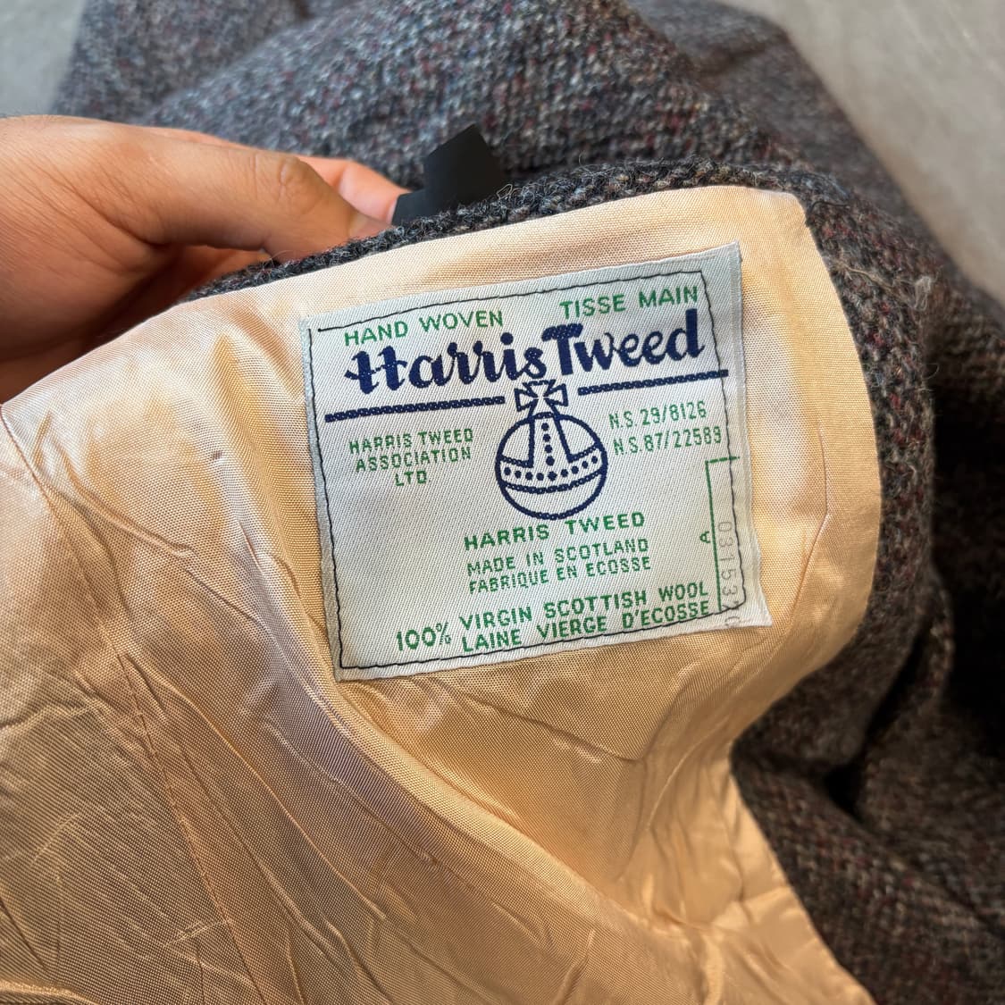빈티지 해리스트위드 울 자켓 상품이미지7