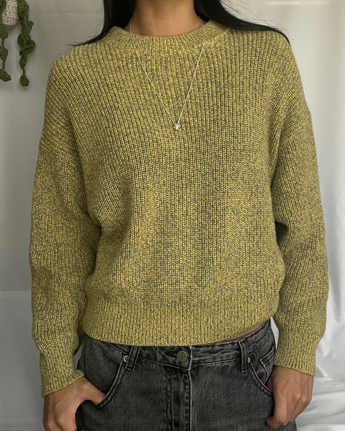 빈티지 유니클로 올리브 니트 상품이미지5