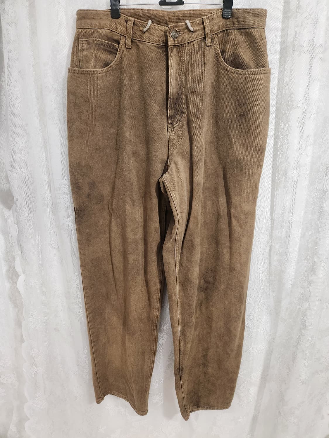 비에스래빗 카펜터 루즈핏 헤비 트윌 팬츠 브라운 (XL) 상품이미지1