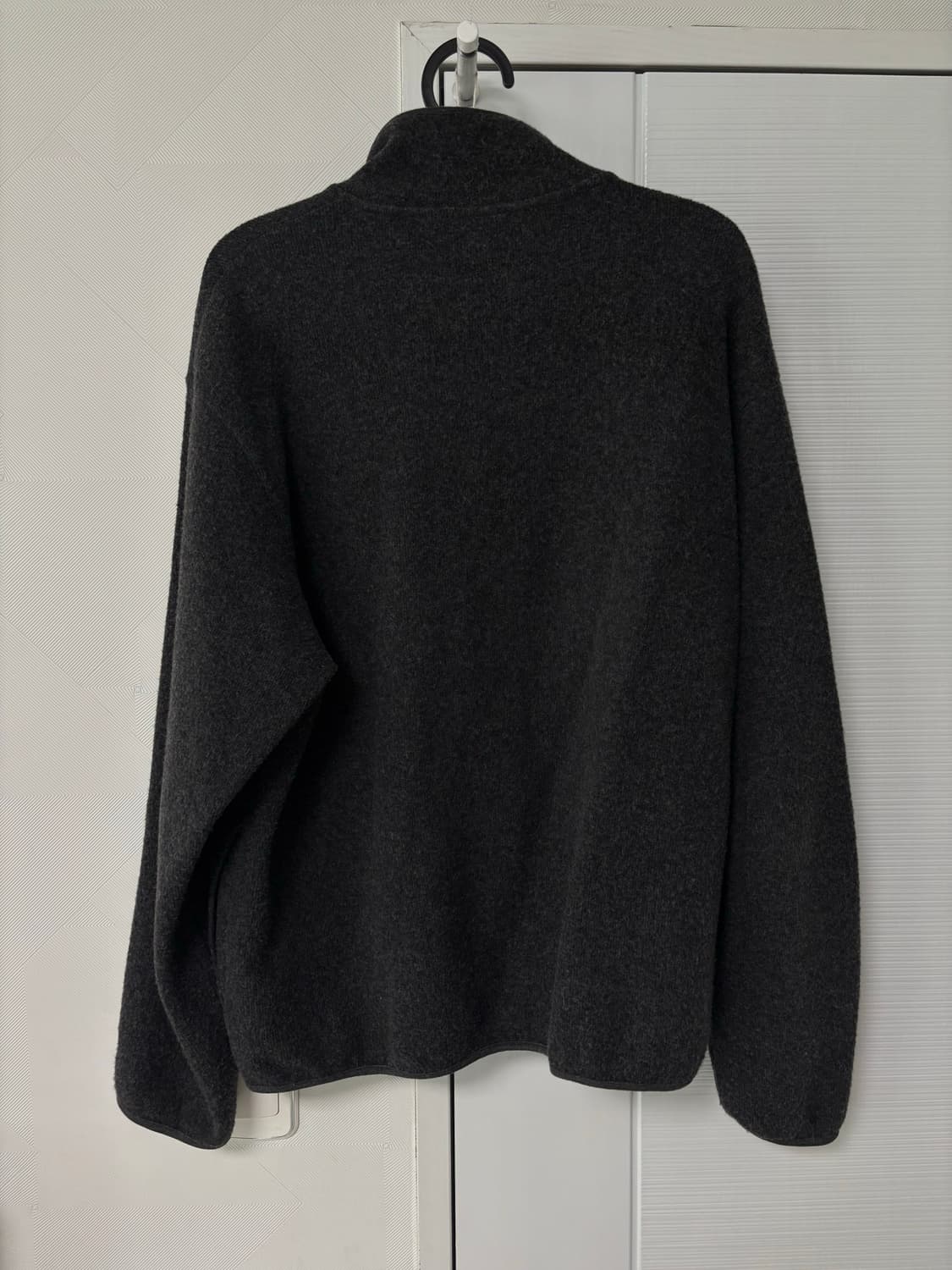 (L) 선플라워 울 저지 하프 집업 차콜 상품이미지2