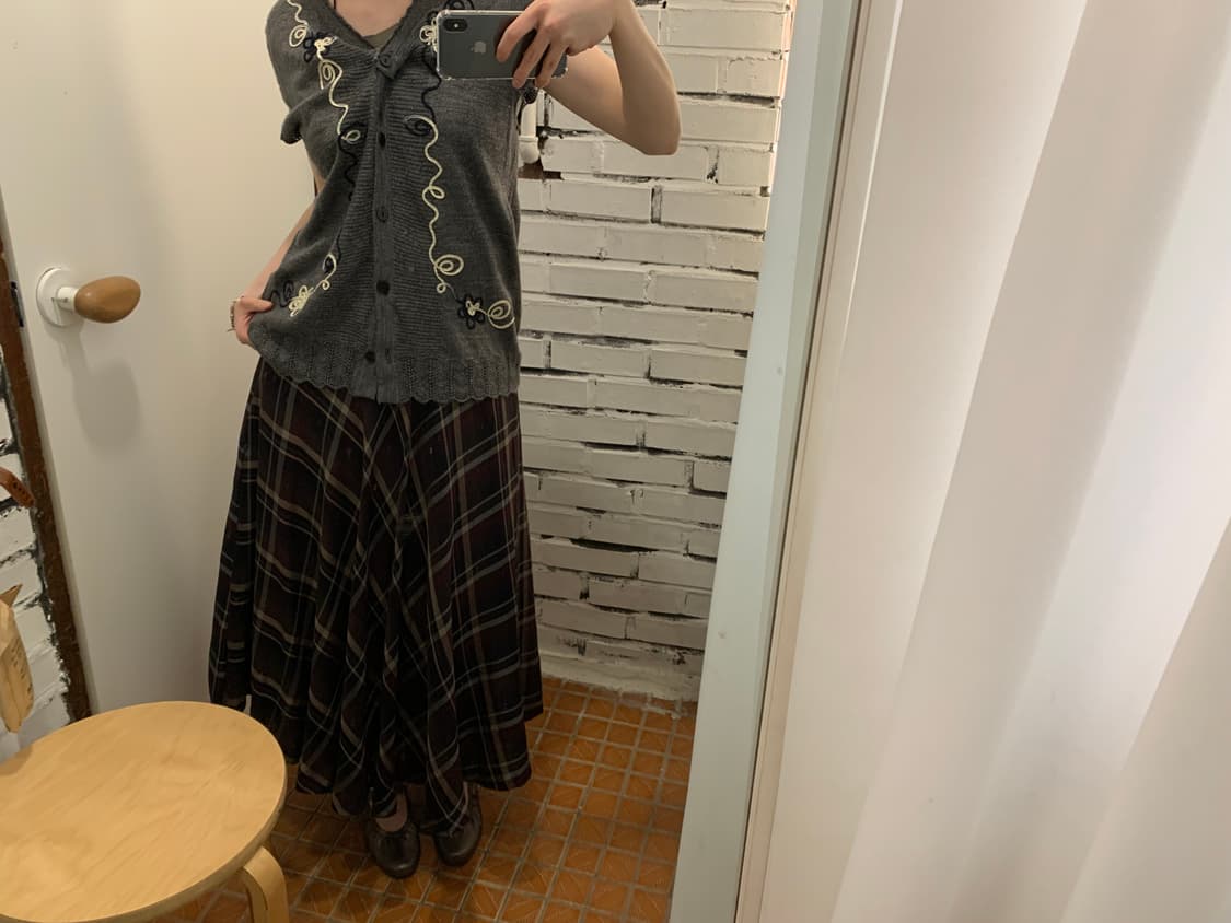 Flower pattern half knit 상품이미지3