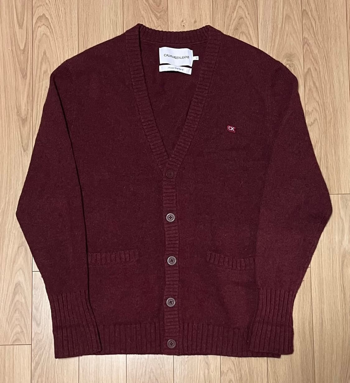 캘빈클라인 진 쉐틀랜드 울 가디건 M 상품이미지1