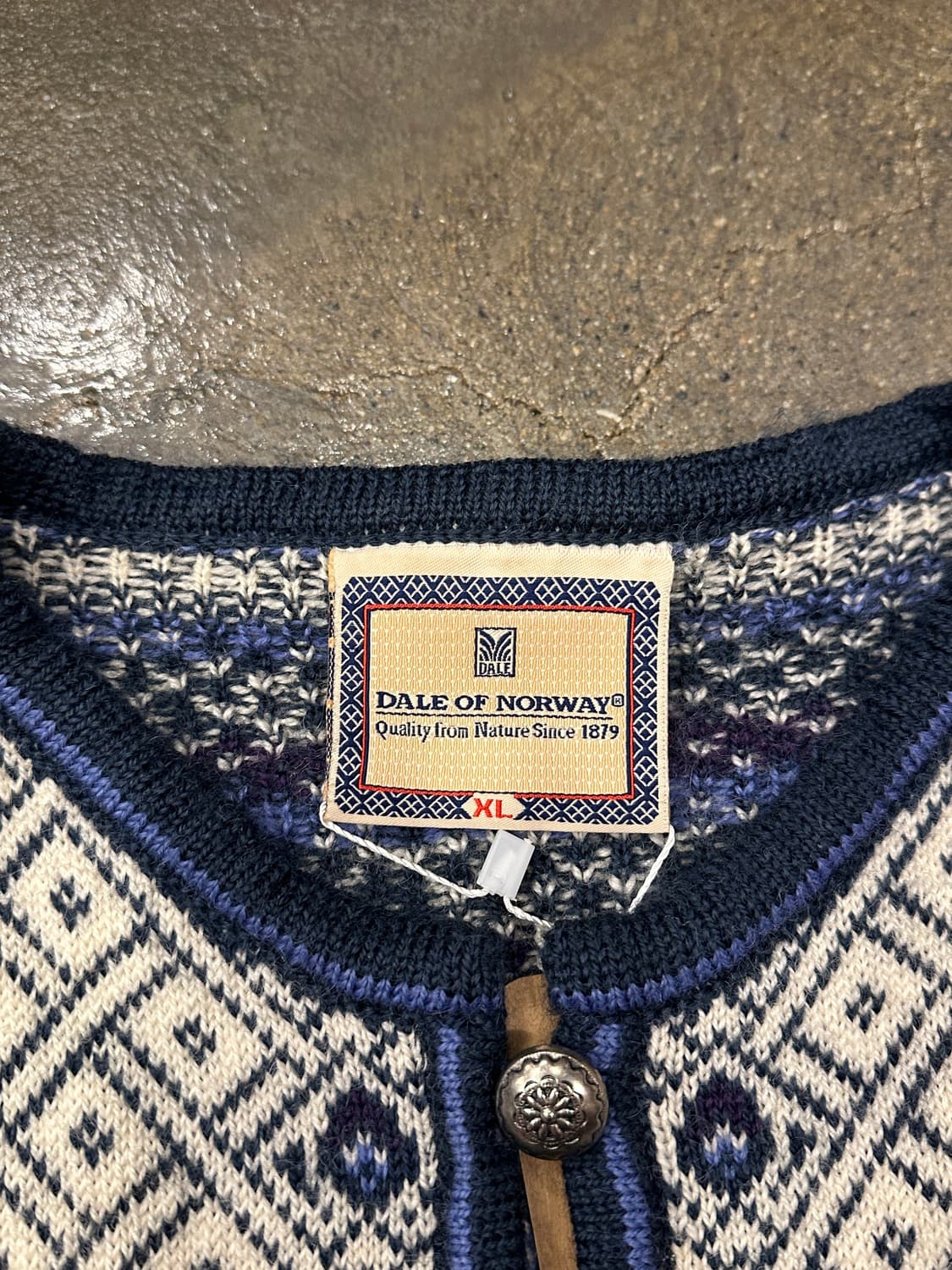 90s 데일 오브 노르웨이 울 패턴 니트XL 상품이미지4