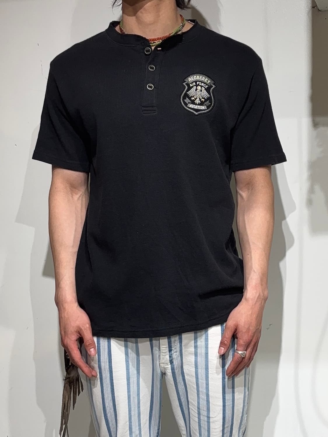 Red Berets Military 와플 헨리넥 티셔츠 상품이미지2