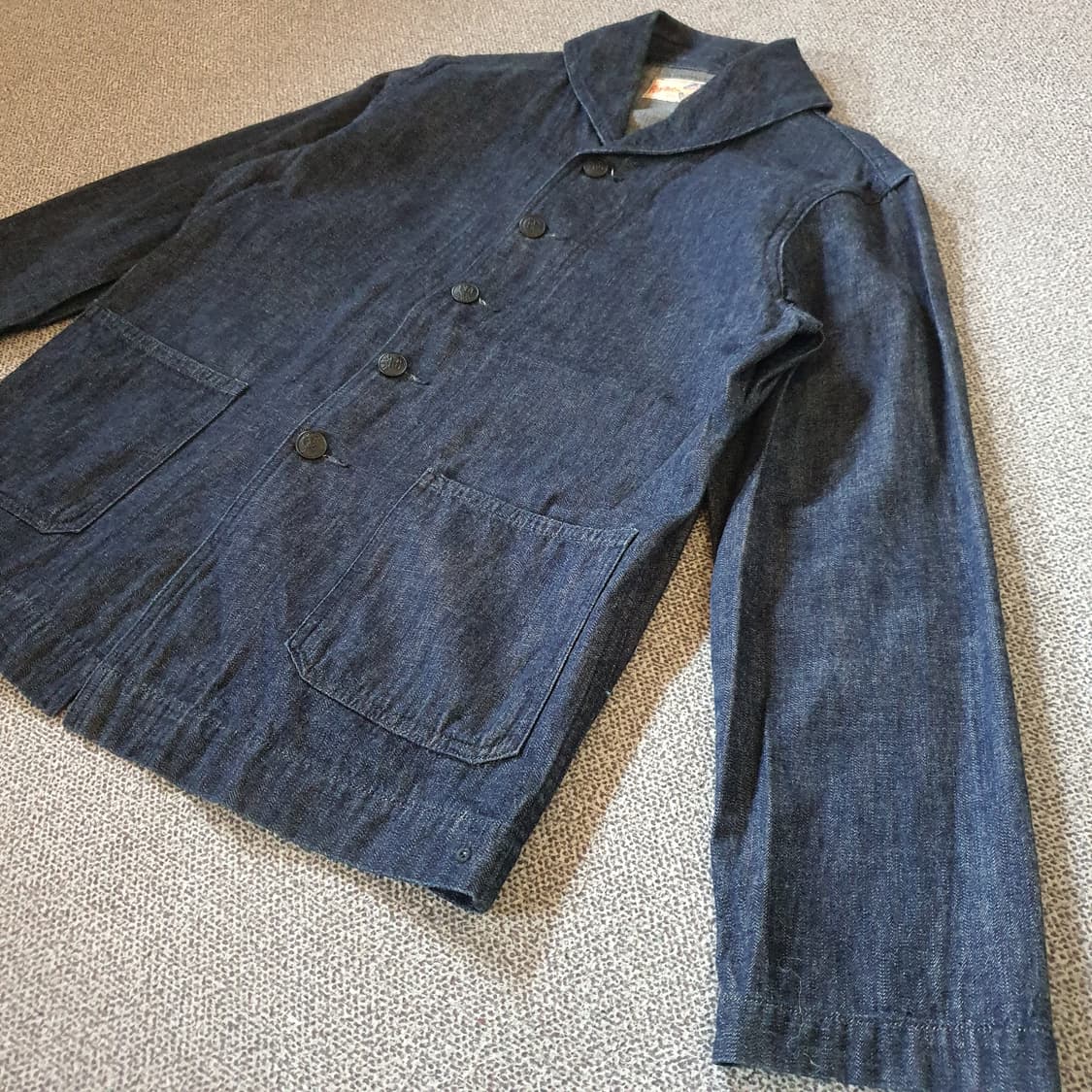 리얼맥코 USN 데님 숄 칼라 던가리 점퍼 상품이미지2