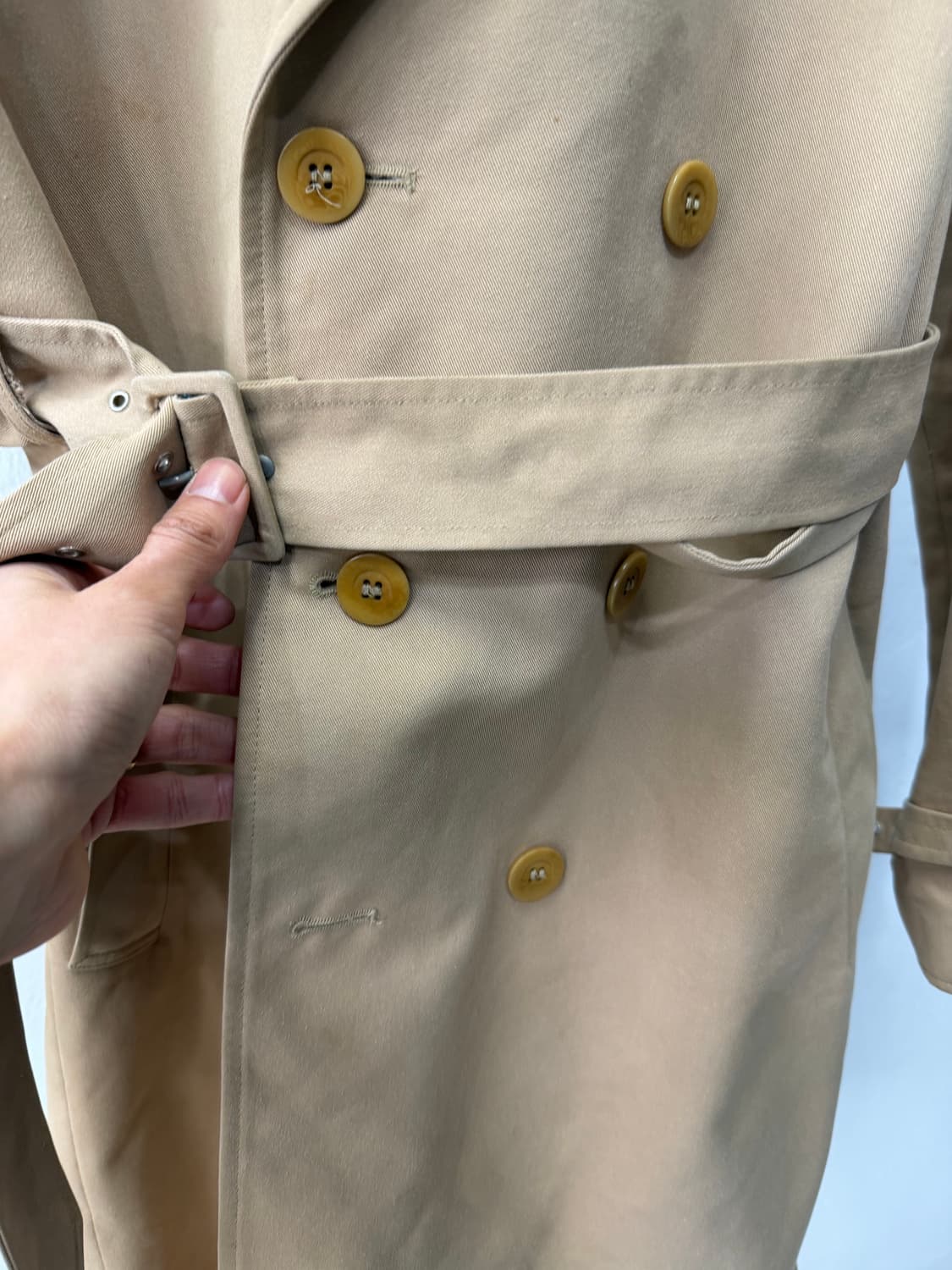 정품) A.P.C. 아페쎄 여성 베이지 트렌치코트 38 상품이미지4