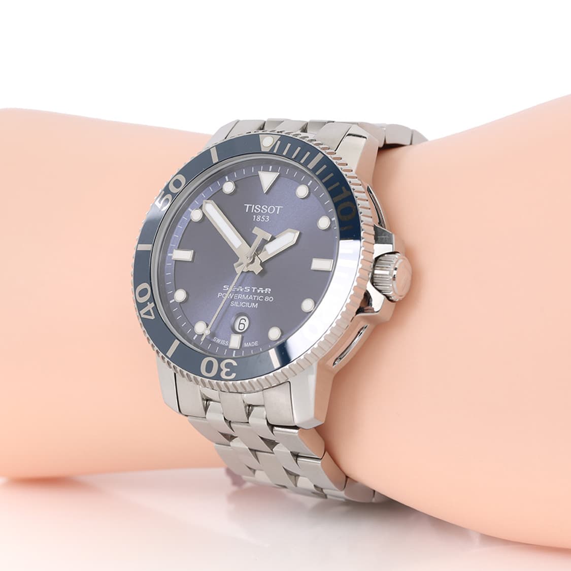 티쏘 씨스타1000 파워매틱80 워치 스틸시계 T120.407.11.04 상품이미지7