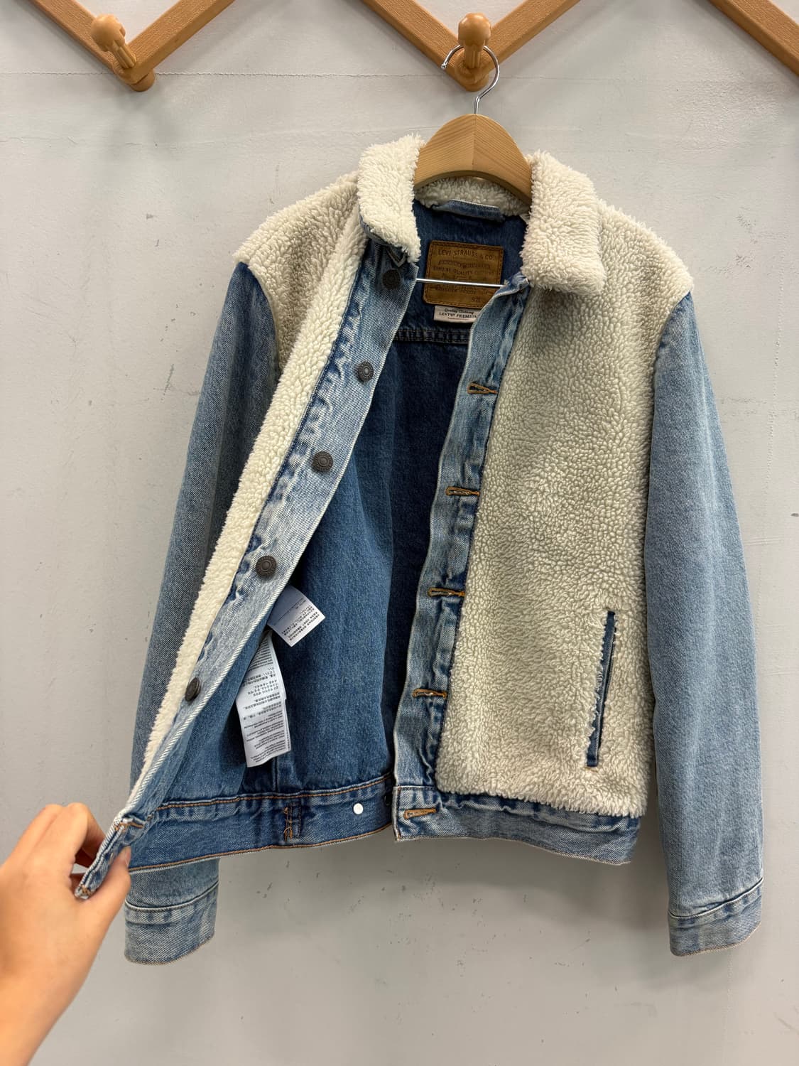 리바이스 남녀공용 쉐르파자켓 S   상품이미지5