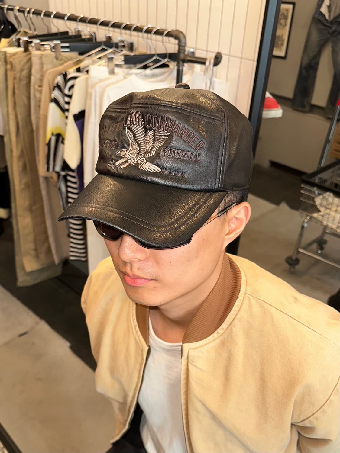 90’s Tactical Bike leather trucket cap 상품이미지1