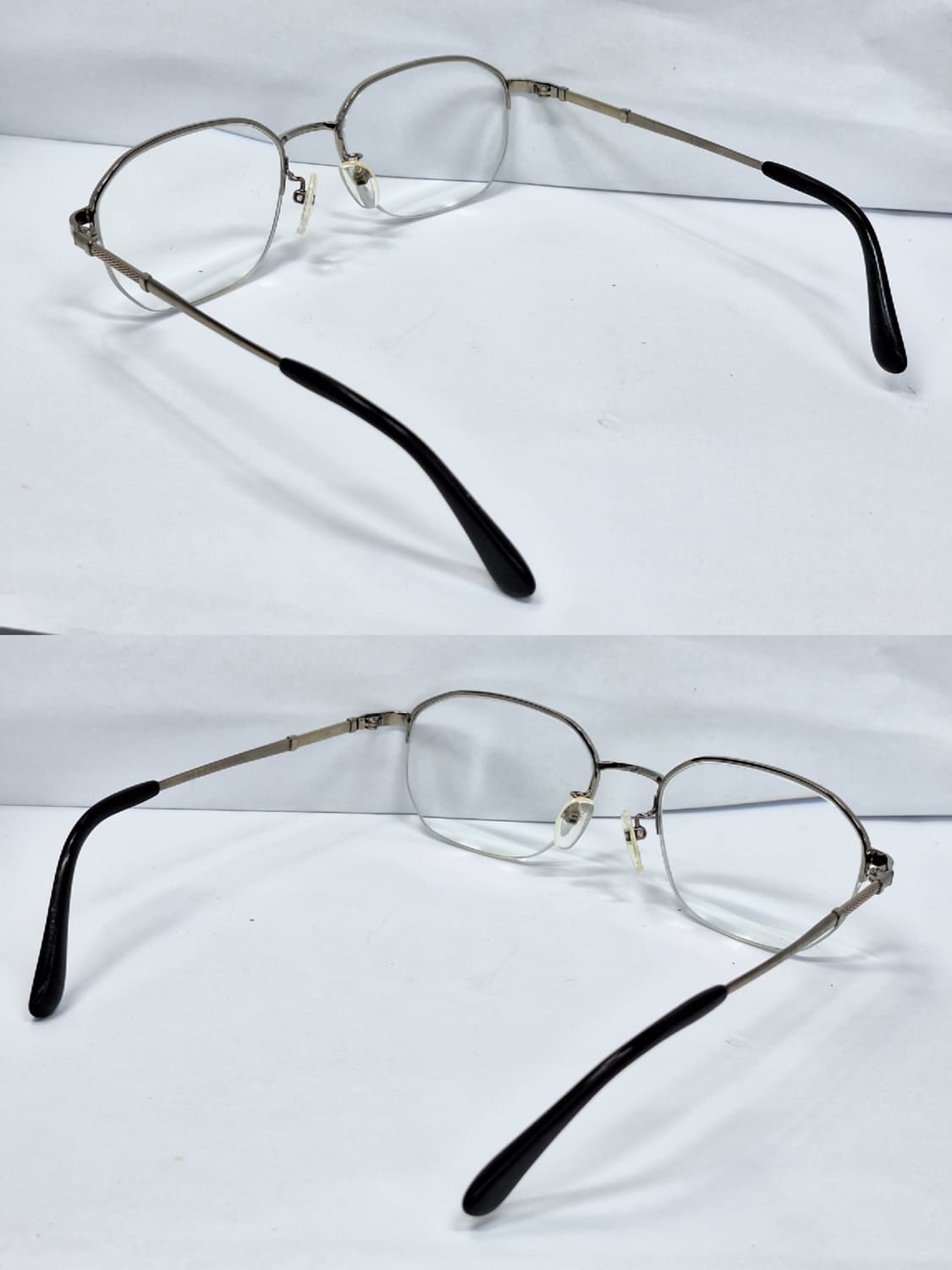 일제 공방 하이엔드 순티타늄 귀금속 세공 화이트골드 K1WG 반무테 안경 상품이미지3