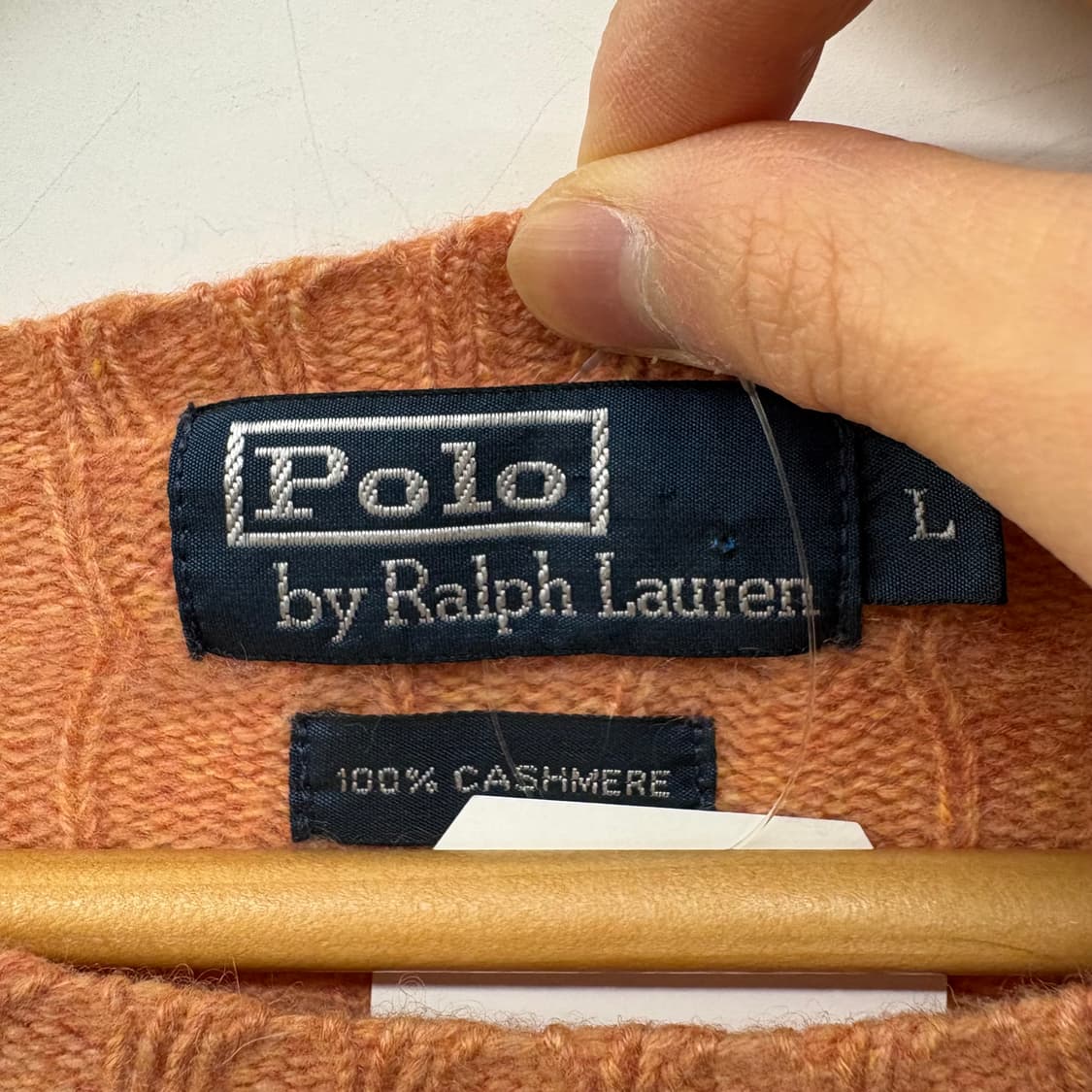 폴로 랄프로렌 케이블 니트 오렌지 여/L 상품이미지3